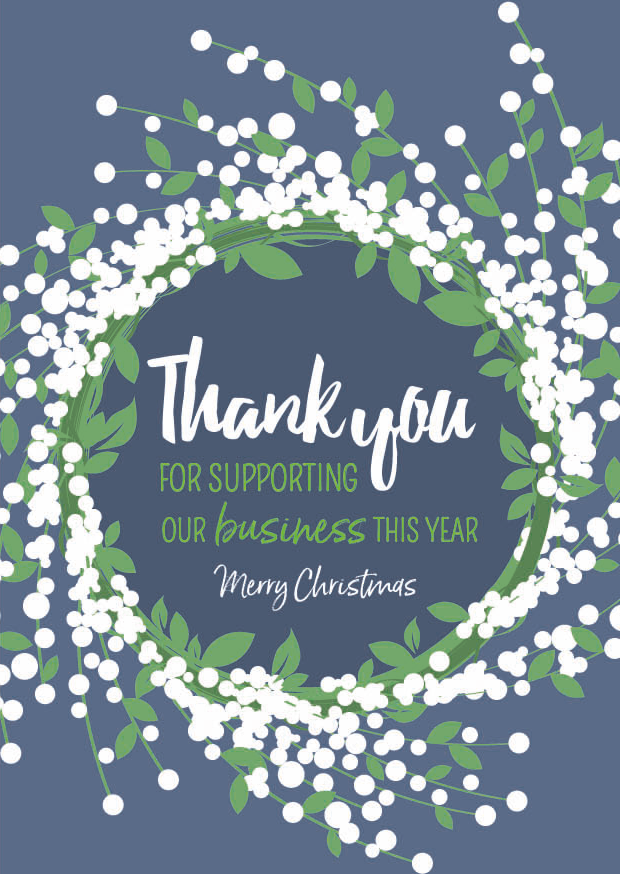 Creative Little Cards Thank You For Supporting Our Business Merry Christmas